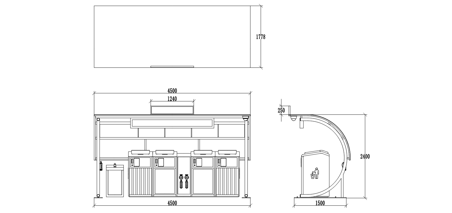 智能垃圾亭,定時(shí)定點(diǎn)垃圾收集點(diǎn),小區(qū)垃圾分類站尺寸.jpg